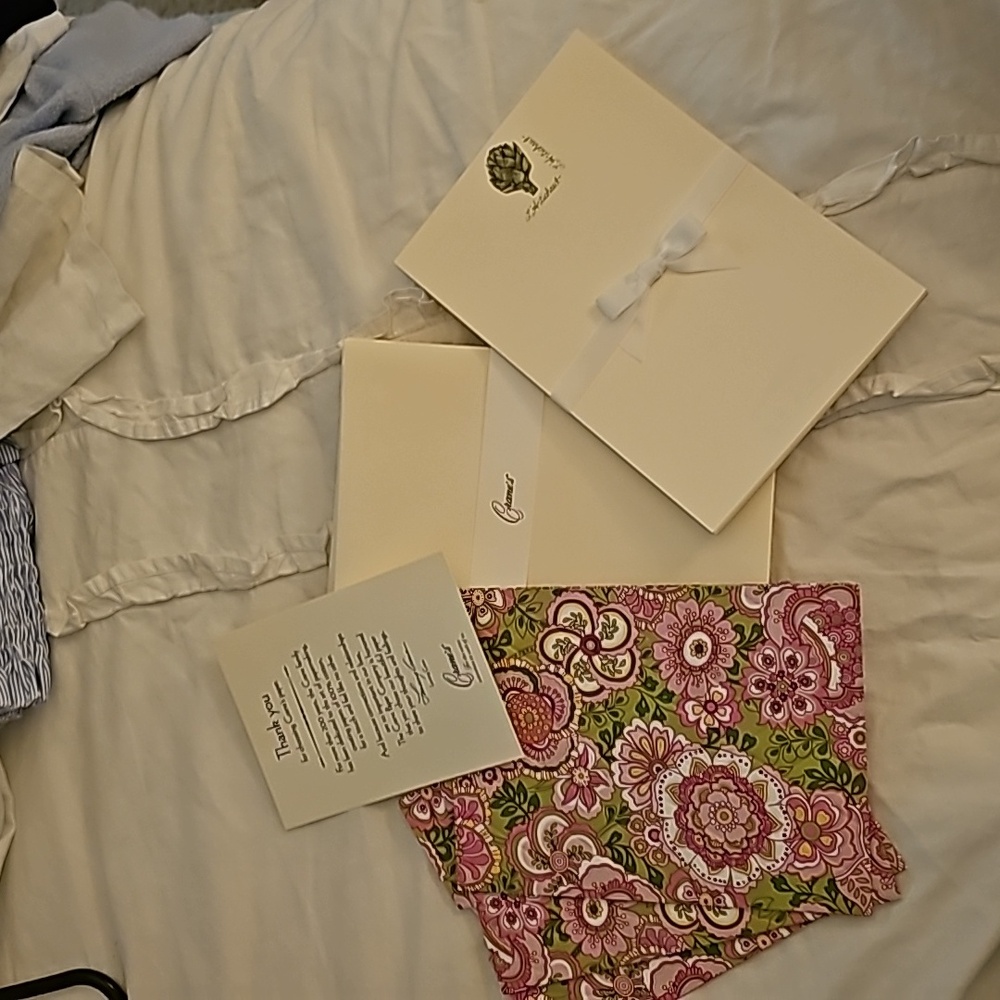 Crane's Paper Co. stationary 100% Cotton 10 cards 8 envelopes 3 special sleeves